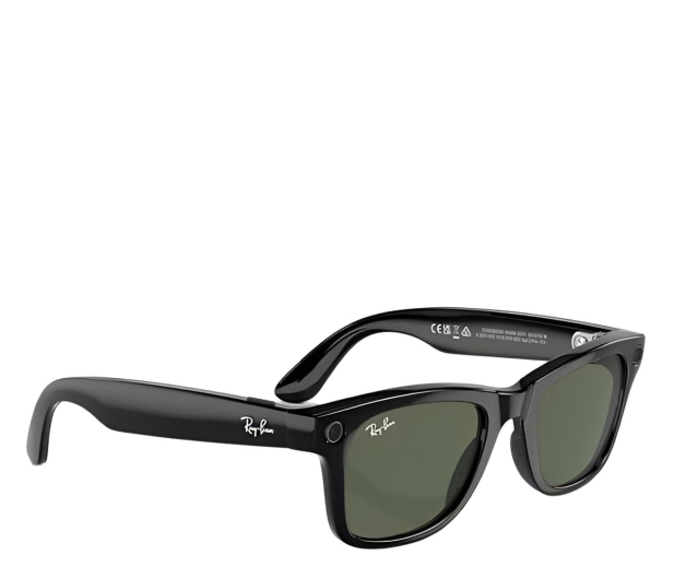 META Ray-Ban Wayfarer - Smart Glasses (Shiny Black/Green) 8056597988377 / meta - 1322491 - zdjęcie 3